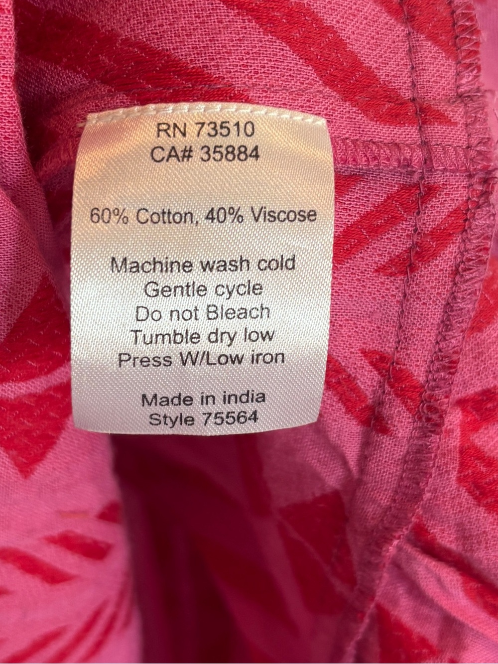 EUC Uncle Frank / Ivy Jane Sleeveless Pink Patterned Tiered Dress, sz M - Picture 4 of 5
